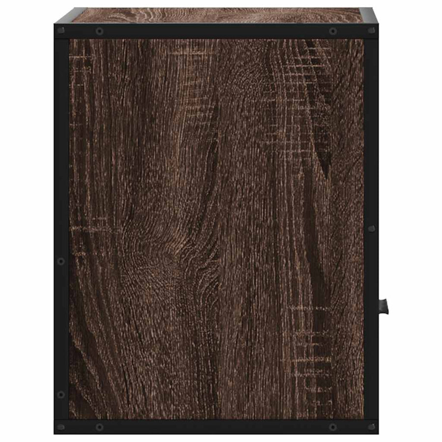 Nachtkastjes 2st wandgemonteerd 40x31x39,5cm bruin eikenkleurig