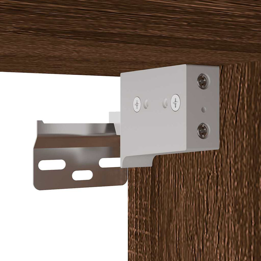 Nachtkastjes 2st wandgemonteerd 40x31x39,5cm bruin eikenkleurig