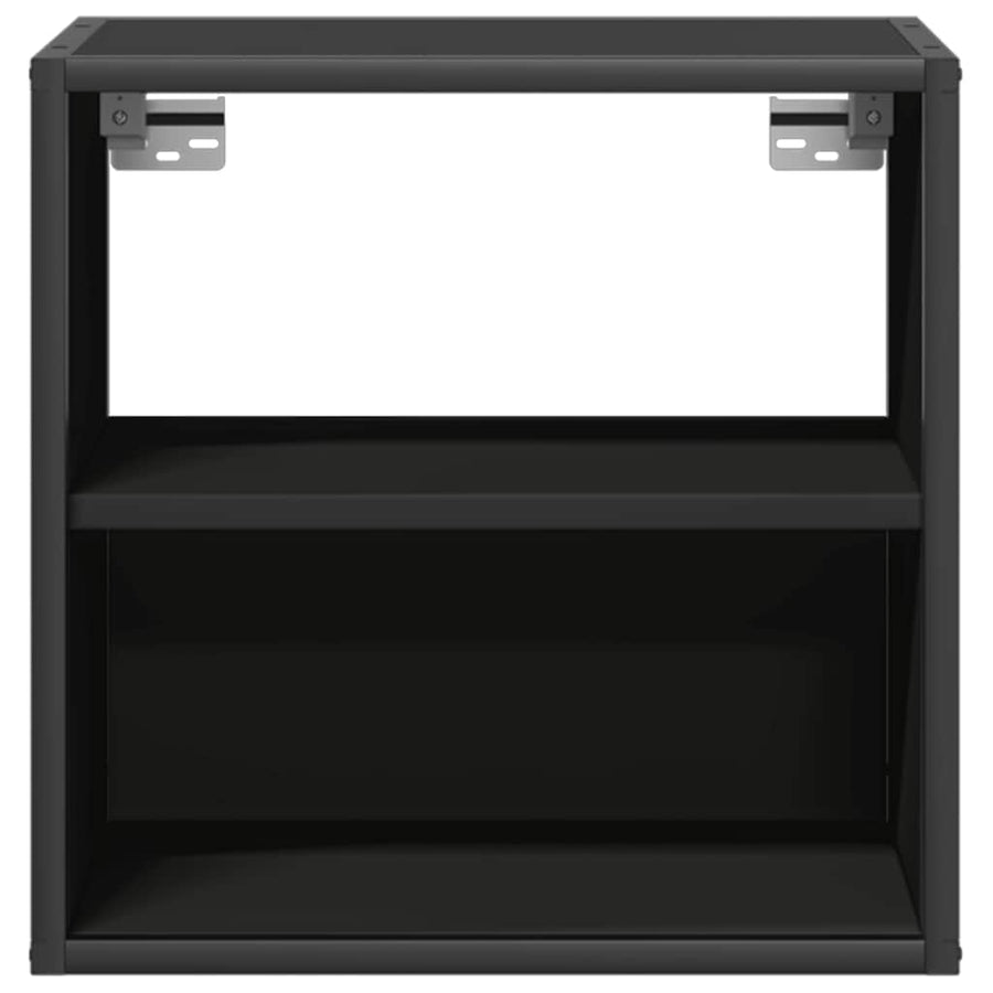 Nachtkastjes wandgemonteerd 2 st 40x31x39,5 cm zwart