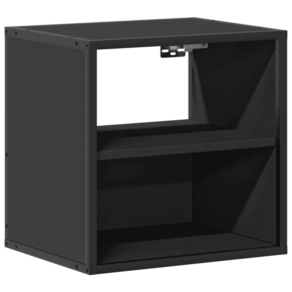 Nachtkastjes wandgemonteerd 2 st 40x31x39,5 cm zwart