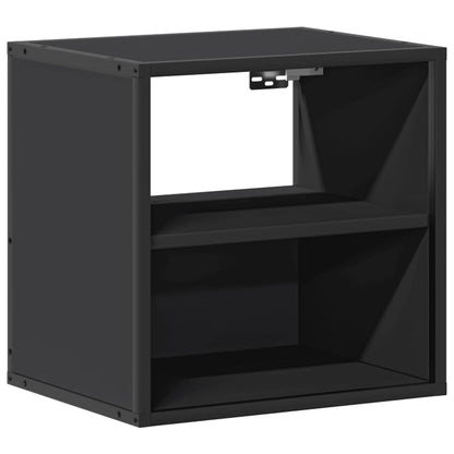 Nachtkastjes wandgemonteerd 2 st 40x31x39,5 cm zwart