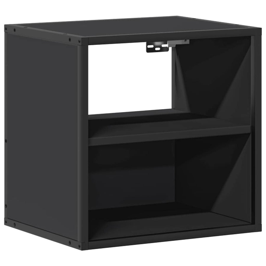Nachtkastjes wandgemonteerd 2 st 40x31x39,5 cm zwart