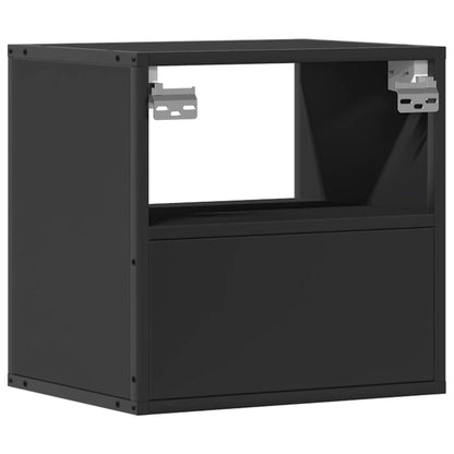 Nachtkastjes wandgemonteerd 2 st 40x31x39,5 cm zwart