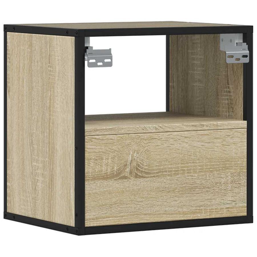 Nachtkastje wandgemonteerd 40x31x39,5 cm sonoma eikenkleurig