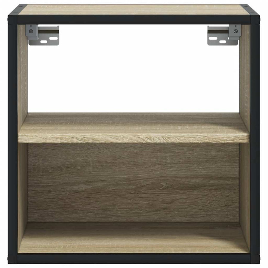 Nachtkastjes 2 st wandgemonteerd 40x31x39,5cm sonoma eikenkleur