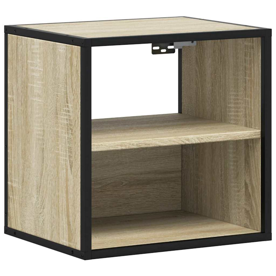 Nachtkastjes 2 st wandgemonteerd 40x31x39,5cm sonoma eikenkleur