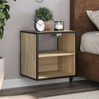 Nachtkastjes 2 st wandgemonteerd 40x31x39,5 cm sonoma eiken