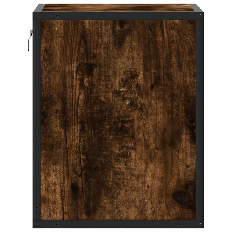 Nachtkastjes 2st wandgemonteerd 40x31x39,5cm gerookt eikenkleur