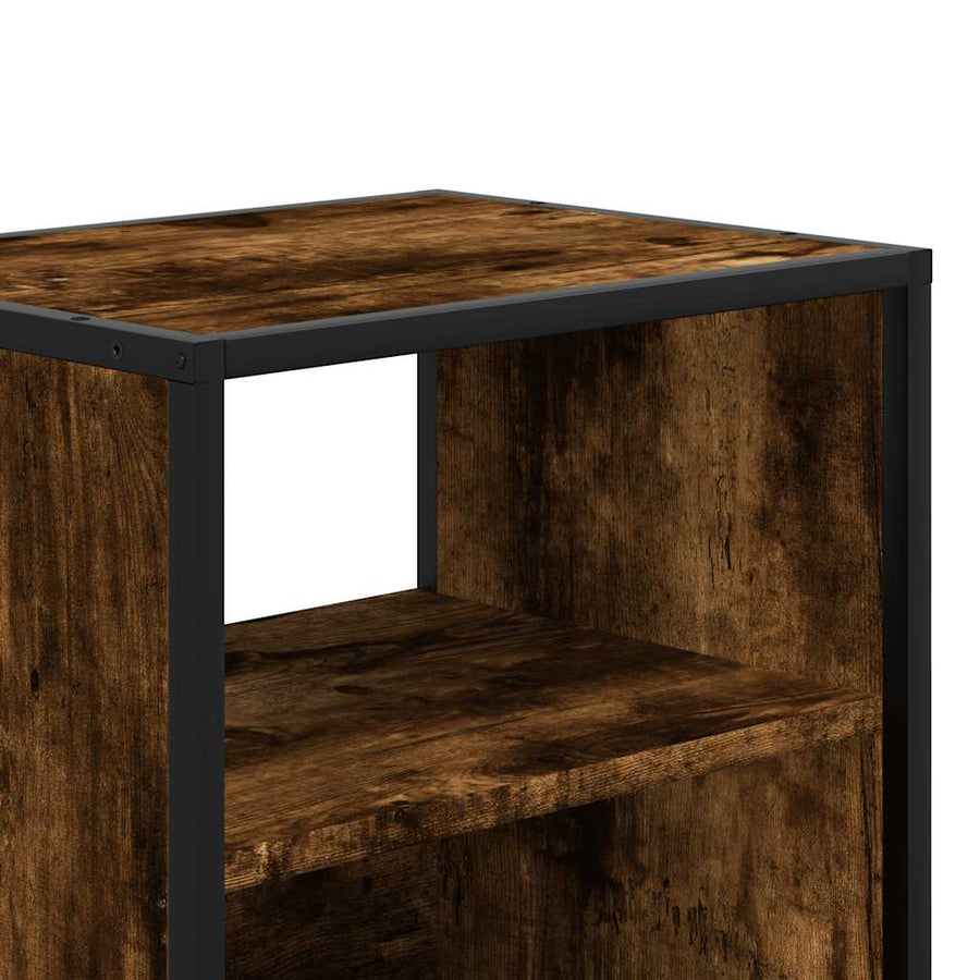 Nachtkastjes 2st wandgemonteerd 40x31x39,5cm gerookt eikenkleur