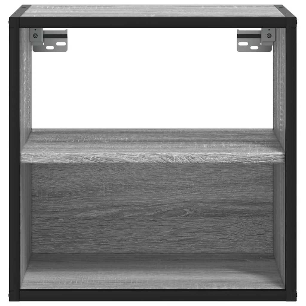 Nachtkastjes 2st wandgemonteerd 40x31x39,5cm grijs sonoma eiken
