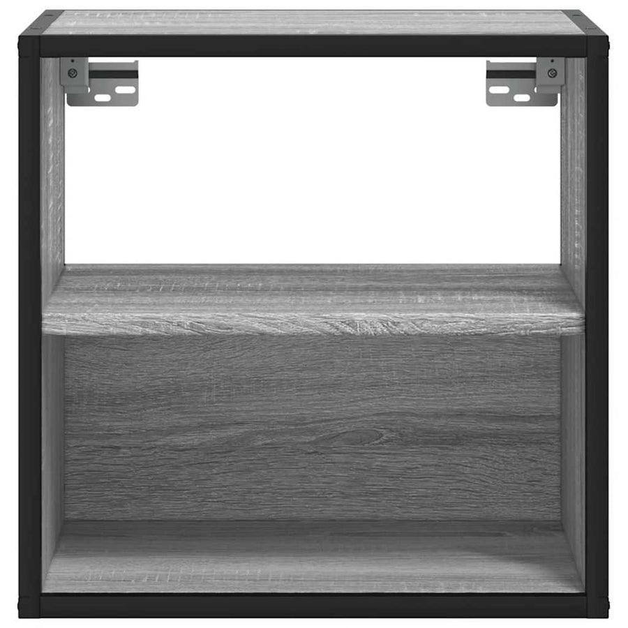 Nachtkastjes 2st wandgemonteerd 40x31x39,5cm grijs sonoma eiken
