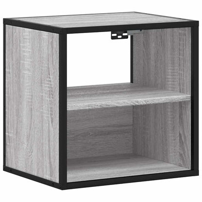 Nachtkastjes 2st wandgemonteerd 40x31x39,5cm grijs sonoma eiken