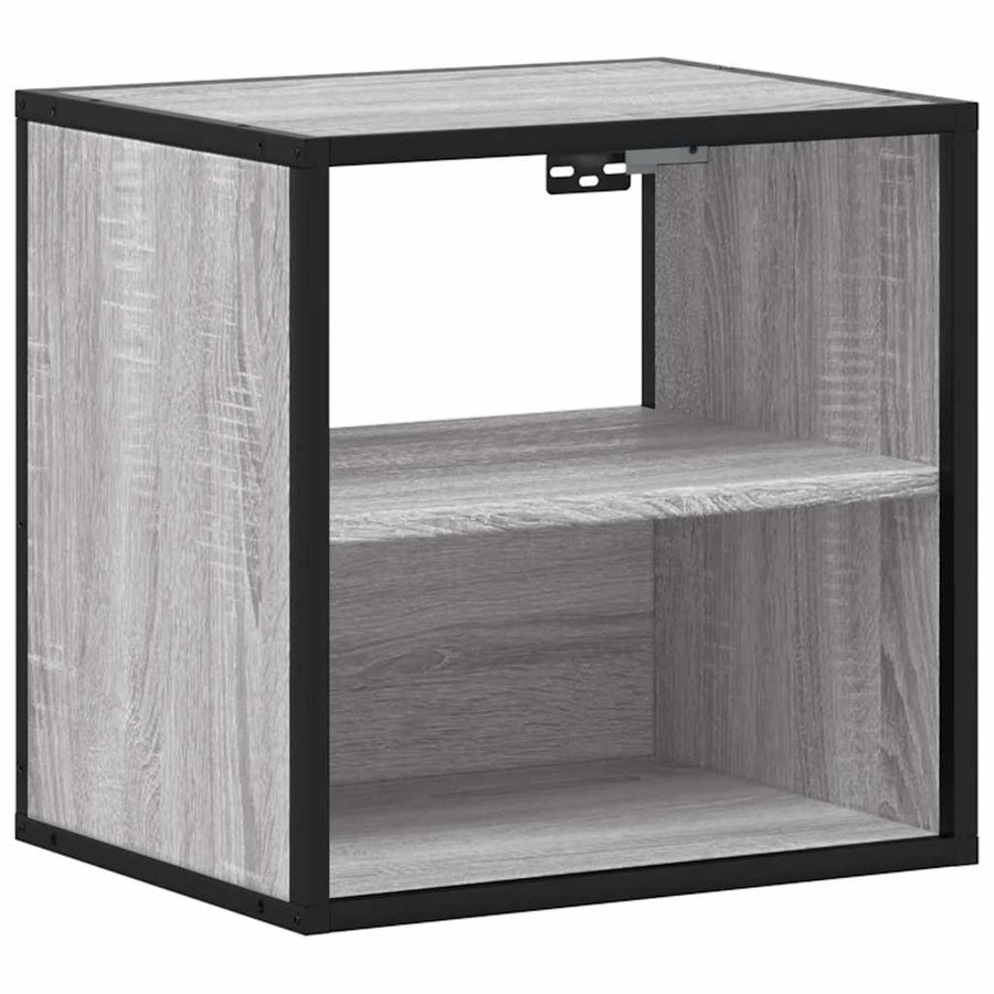 Nachtkastjes 2st wandgemonteerd 40x31x39,5cm grijs sonoma eiken