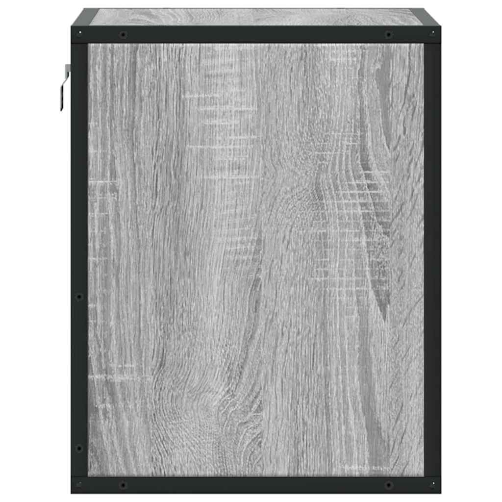 Nachtkastjes 2st wandgemonteerd 40x31x39,5cm grijs sonoma eiken