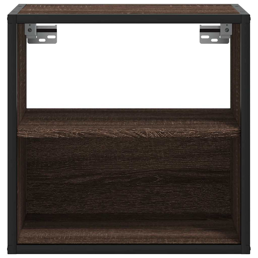 Nachtkastje wandgemonteerd 40x31x39,5 cm bruin eikenkleurig