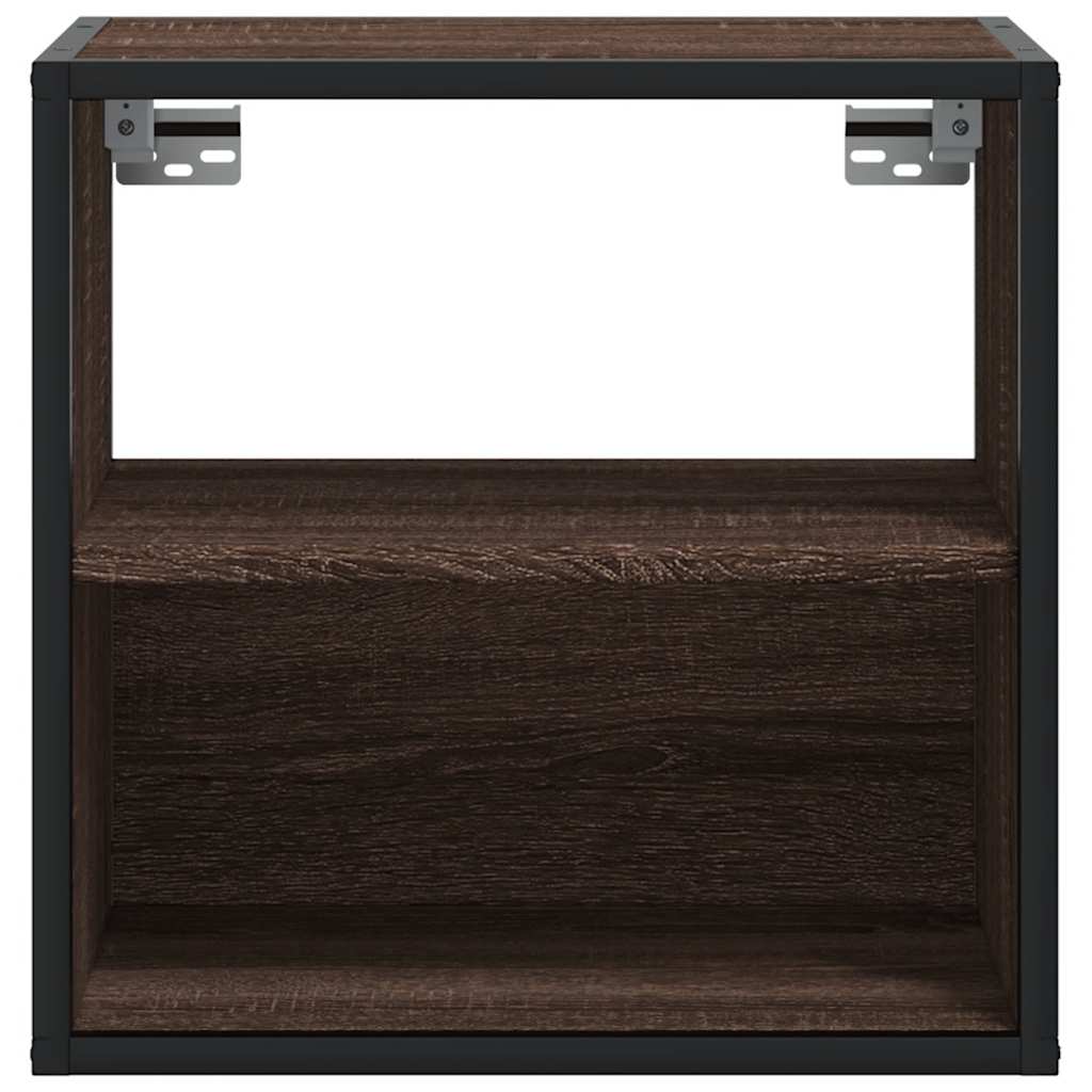 Nachtkastjes 2st wandgemonteerd 40x31x39,5cm bruin eikenkleurig