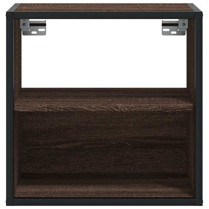 Nachtkastjes 2st wandgemonteerd 40x31x39,5cm bruin eikenkleurig