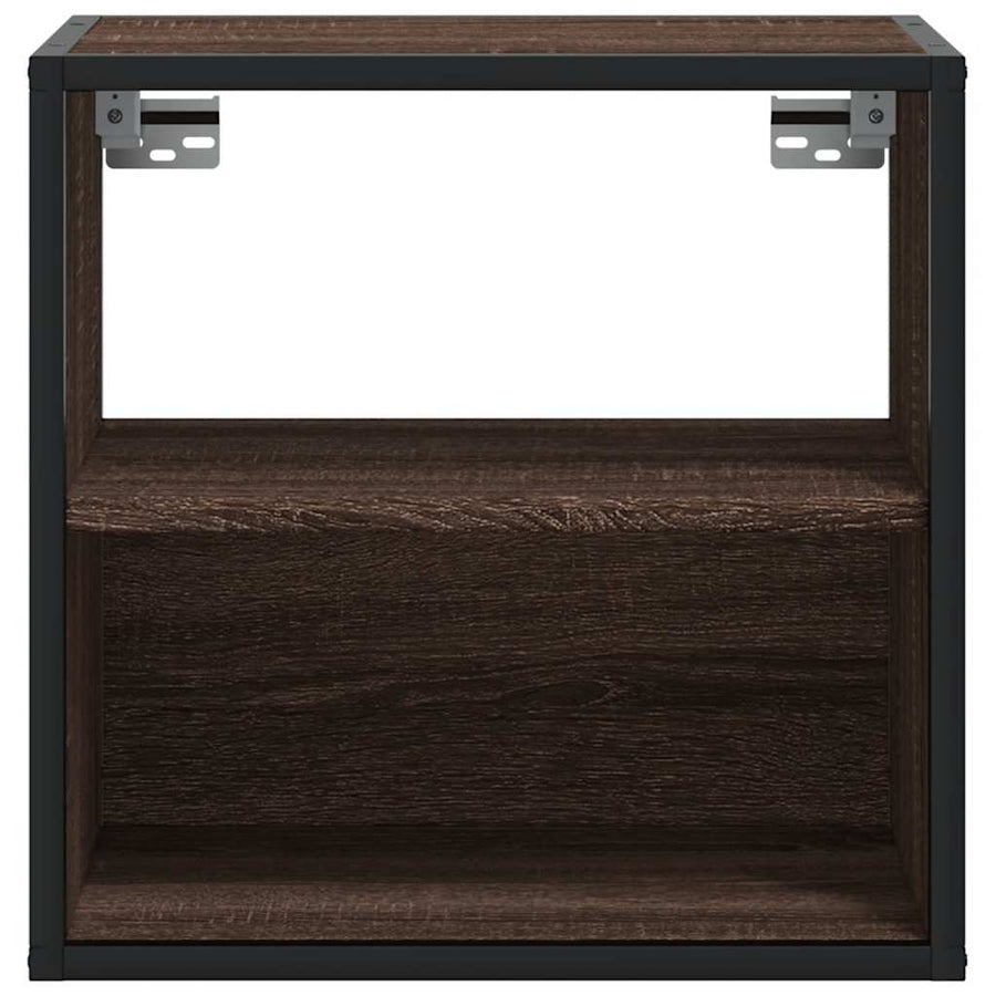 Nachtkastjes 2st wandgemonteerd 40x31x39,5cm bruin eikenkleurig