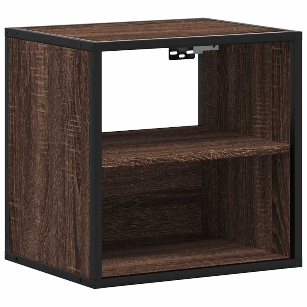 Nachtkastjes 2st wandgemonteerd 40x31x39,5cm bruin eikenkleurig