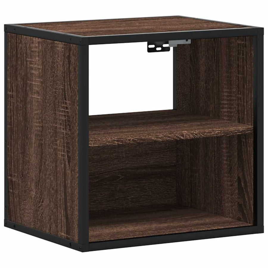 Nachtkastjes 2st wandgemonteerd 40x31x39,5cm bruin eikenkleurig