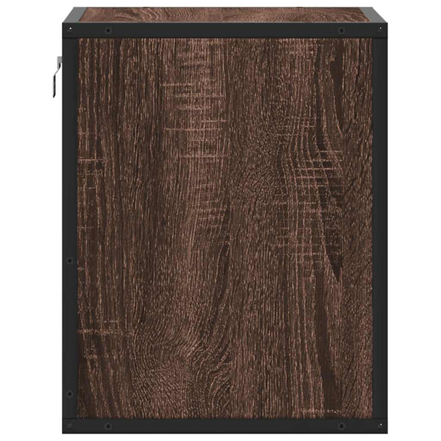 Nachtkastjes 2st wandgemonteerd 40x31x39,5cm bruin eikenkleurig