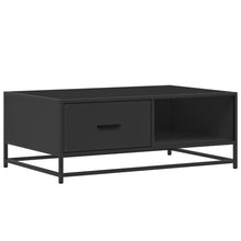 Salontafel 90x57x35 cm bewerkt hout en metaal zwart