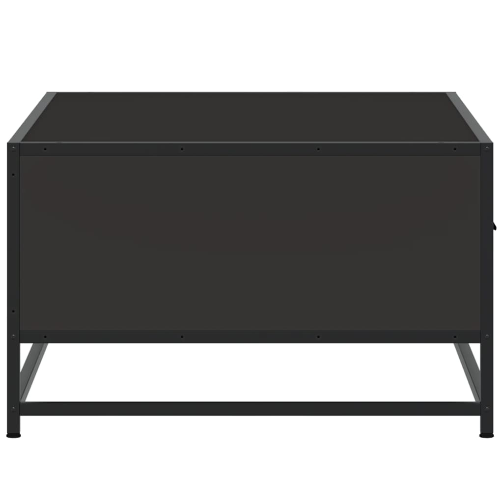 Salontafel 90x57x35 cm bewerkt hout en metaal zwart