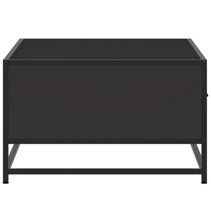 Salontafel 90x57x35 cm bewerkt hout en metaal zwart
