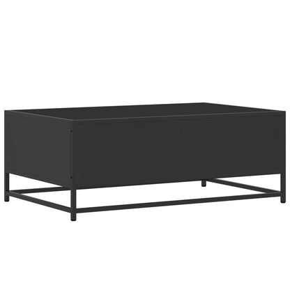 Salontafel 90x57x35 cm bewerkt hout en metaal zwart