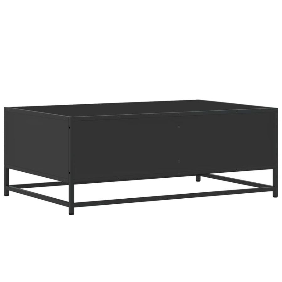 Salontafel 90x57x35 cm bewerkt hout en metaal zwart
