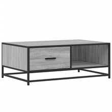 Salontafel 90x57x35 cm bewerkt hout en metaal grijs sonoma