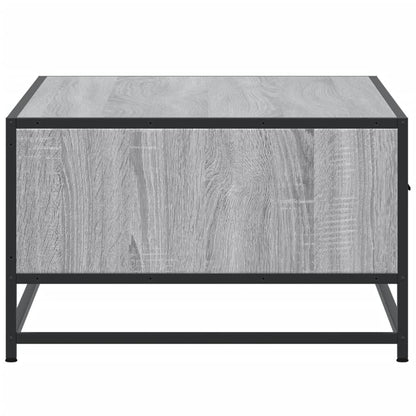 Salontafel 90x57x35 cm bewerkt hout en metaal grijs sonoma