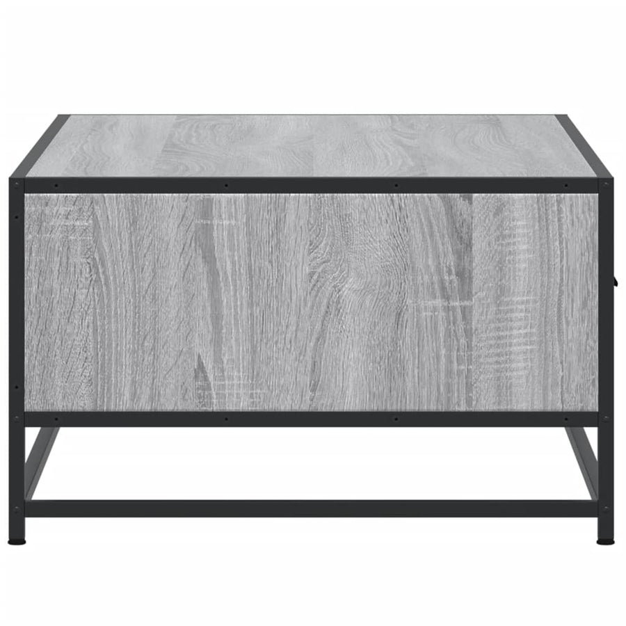 Salontafel 90x57x35 cm bewerkt hout en metaal grijs sonoma