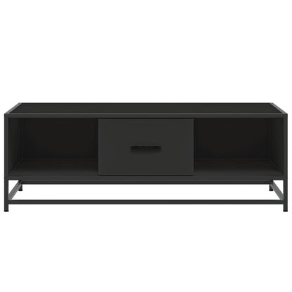 Salontafel 100x57x35 cm bewerkt hout en metaal zwart