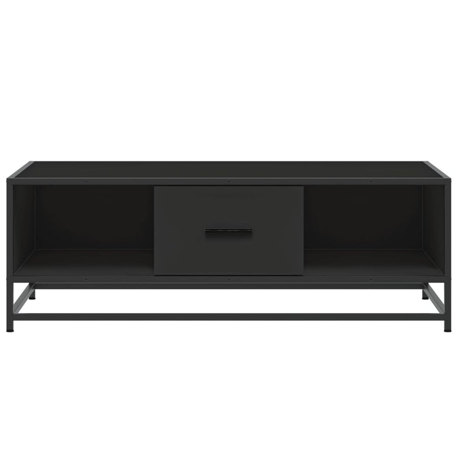 Salontafel 100x57x35 cm bewerkt hout en metaal zwart