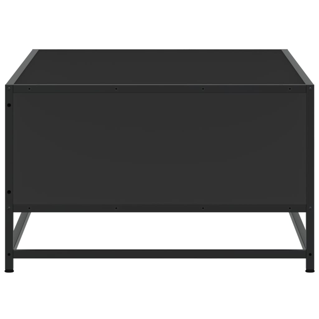 Salontafel 100x57x35 cm bewerkt hout en metaal zwart