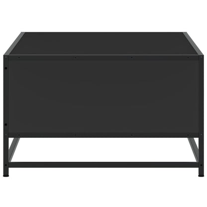 Salontafel 100x57x35 cm bewerkt hout en metaal zwart