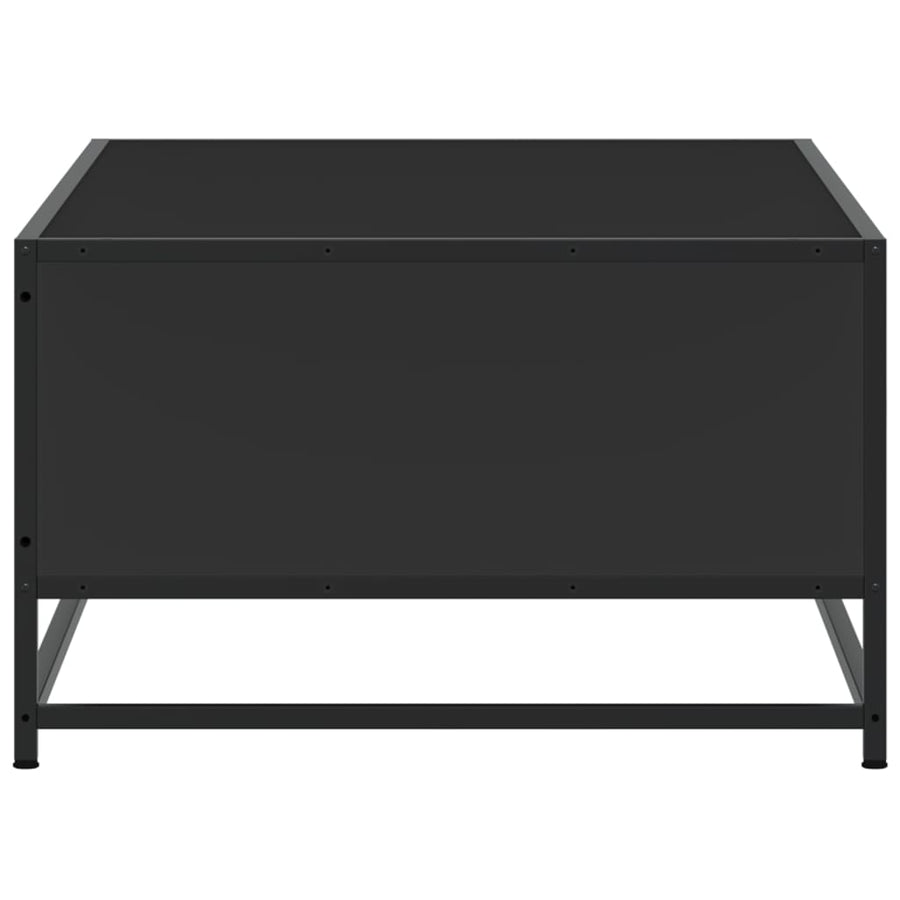 Salontafel 100x57x35 cm bewerkt hout en metaal zwart