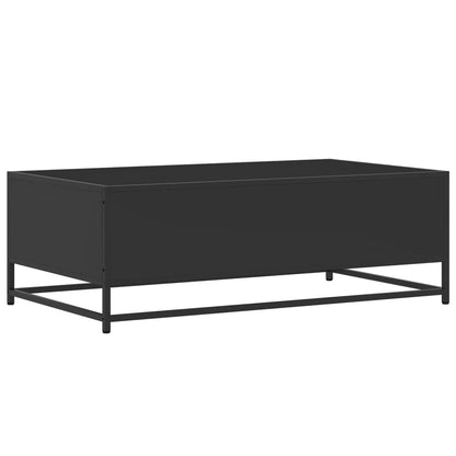 Salontafel 100x57x35 cm bewerkt hout en metaal zwart