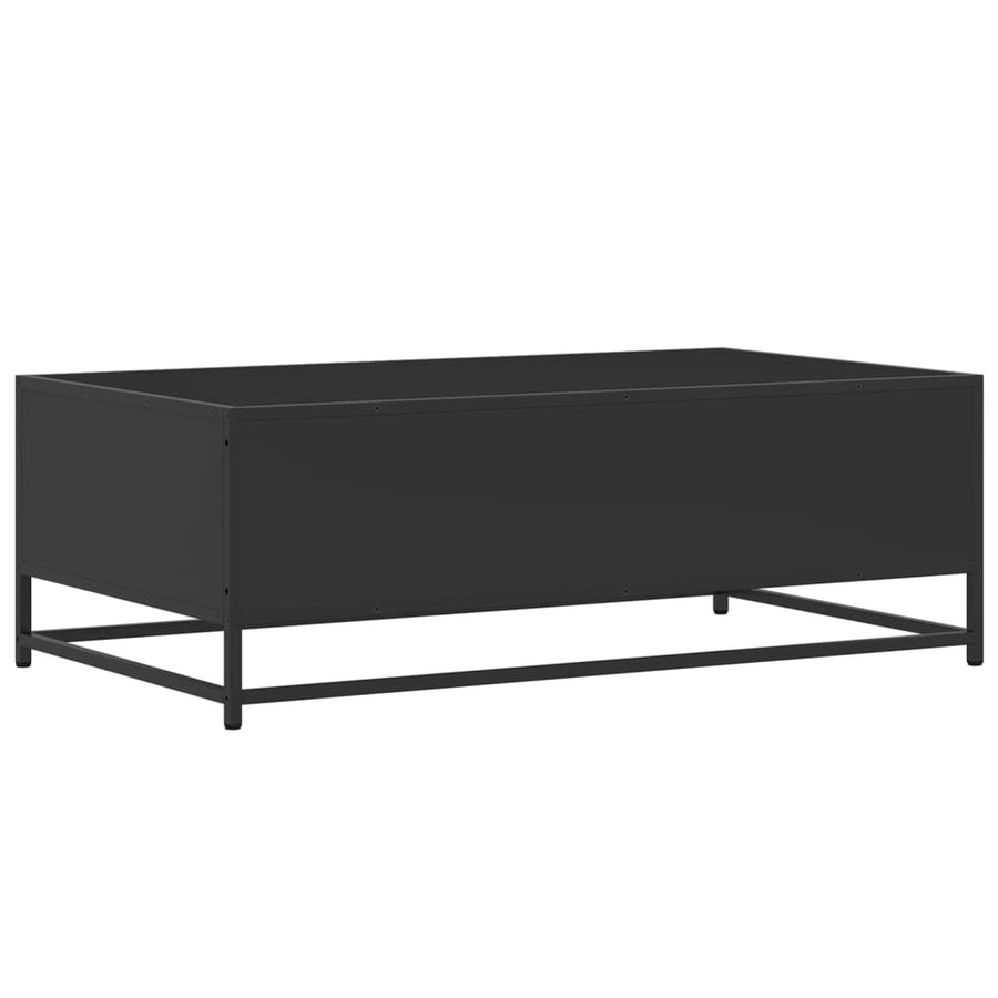 Salontafel 100x57x35 cm bewerkt hout en metaal zwart