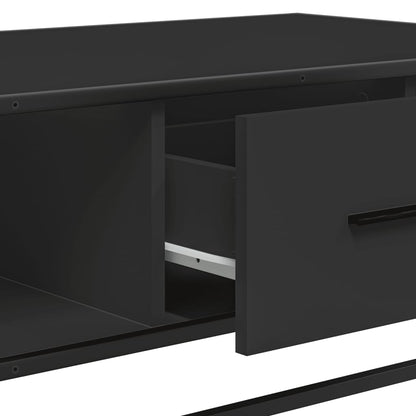 Salontafel 100x57x35 cm bewerkt hout en metaal zwart