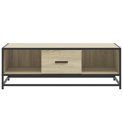 Salontafel 100x57x35 cm bewerkt hout en metaal sonoma eiken