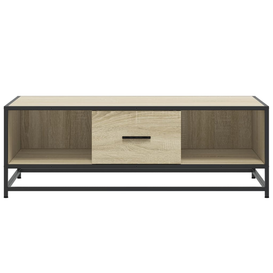 Salontafel 100x57x35 cm bewerkt hout en metaal sonoma eiken