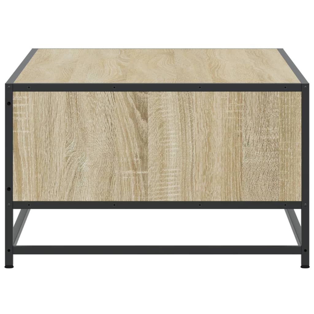 Salontafel 100x57x35 cm bewerkt hout en metaal sonoma eiken