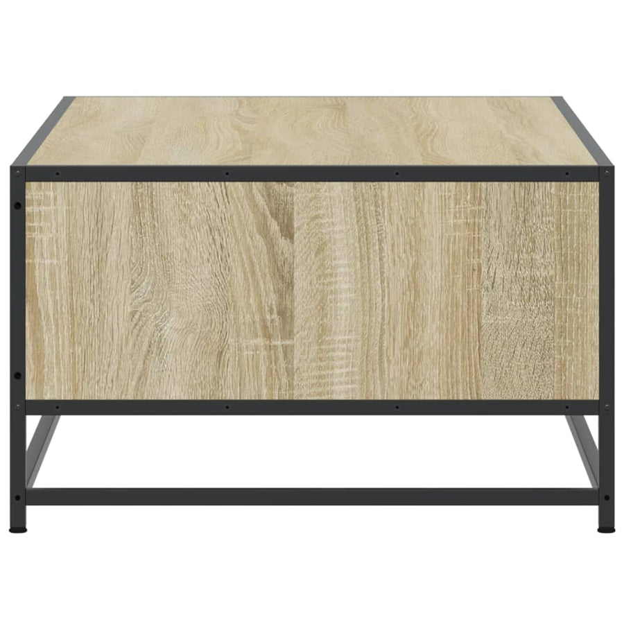 Salontafel 100x57x35 cm bewerkt hout en metaal sonoma eiken