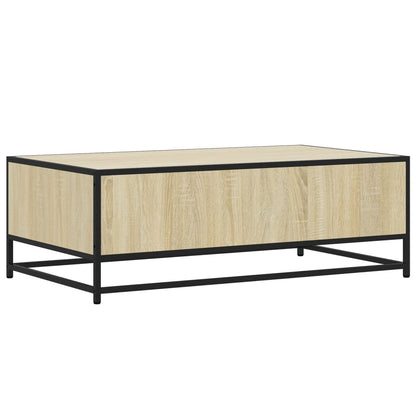 Salontafel 100x57x35 cm bewerkt hout en metaal sonoma eiken
