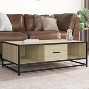 Salontafel 100x57x35 cm bewerkt hout metaal