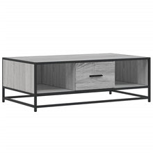Salontafel 100x57x35 cm bewerkt hout en metaal grijs sonoma