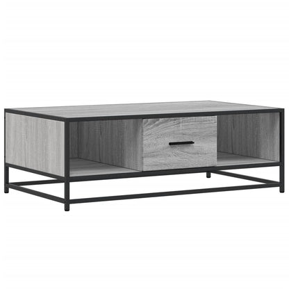 Salontafel 100x57x35 cm bewerkt hout en metaal grijs sonoma