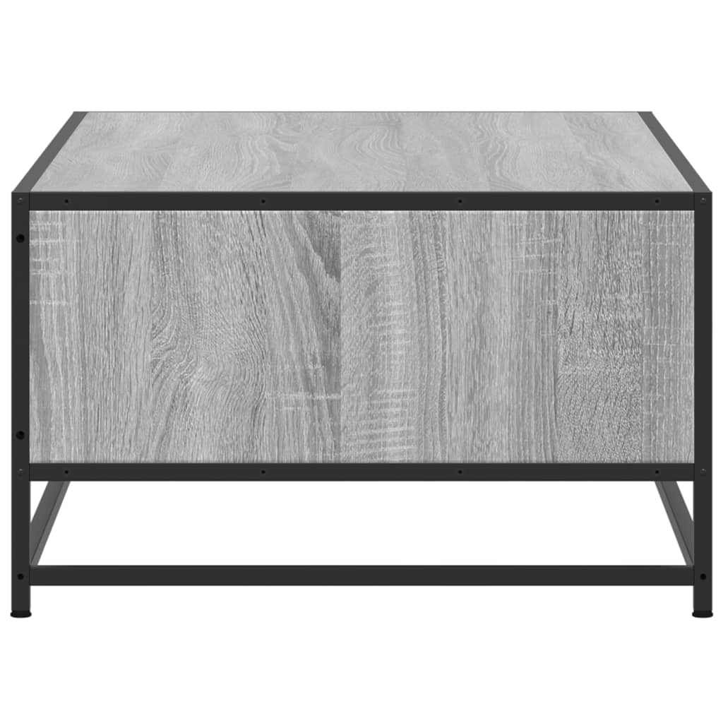 Salontafel 100x57x35 cm bewerkt hout en metaal grijs sonoma
